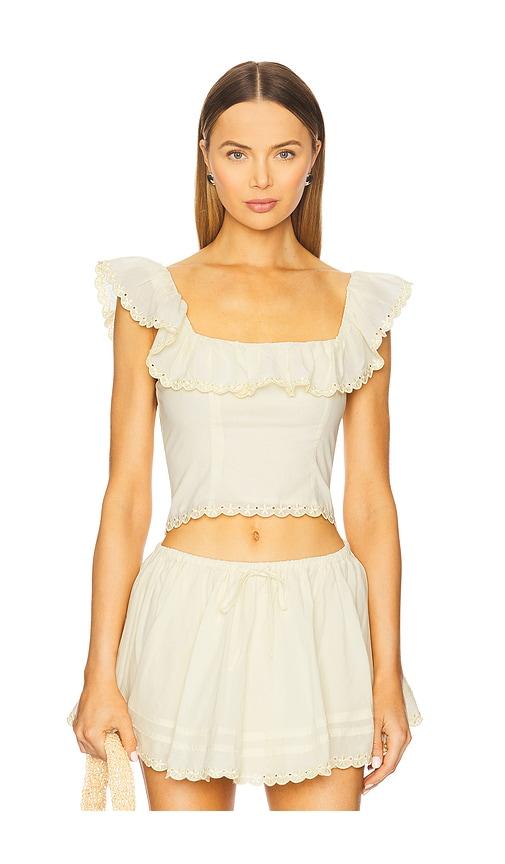 stone cold fox x revolve abby top in yellow. - size l (also in m, xl)