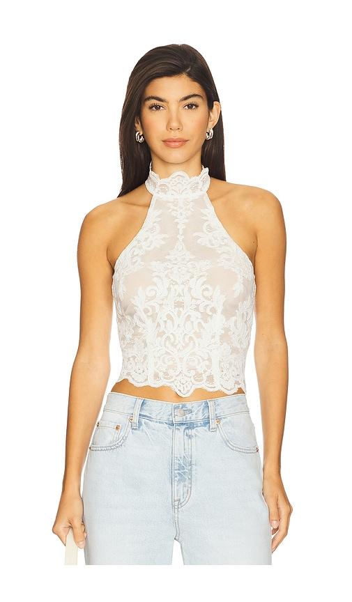 stone cold fox x revolve amanda halter top in white. - size m (also in xl)