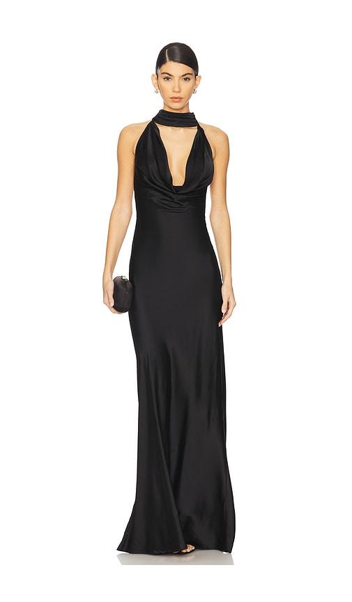 stone cold fox x revolve amelia gown in black. - size l (also in xs, s, m)