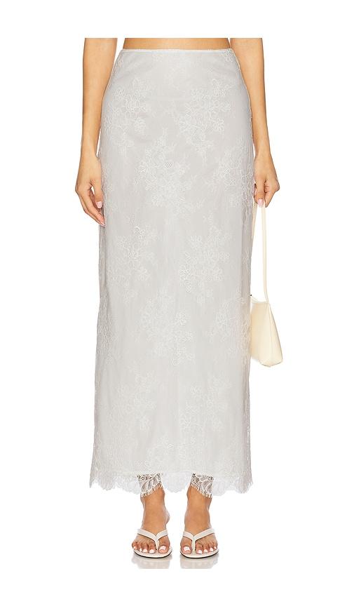 stone cold fox x revolve audrey maxi skirt in white. - size m (also in s)