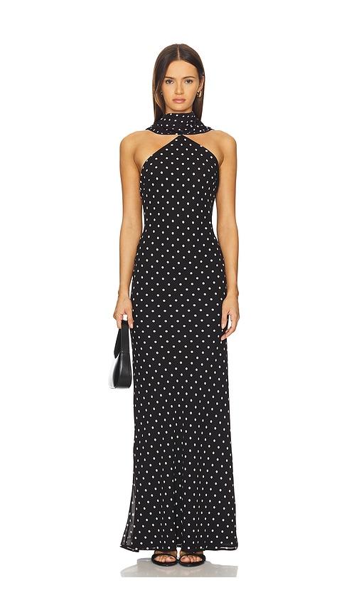 stone cold fox x revolve avery gown in black & white. - size xl (also in xxs)