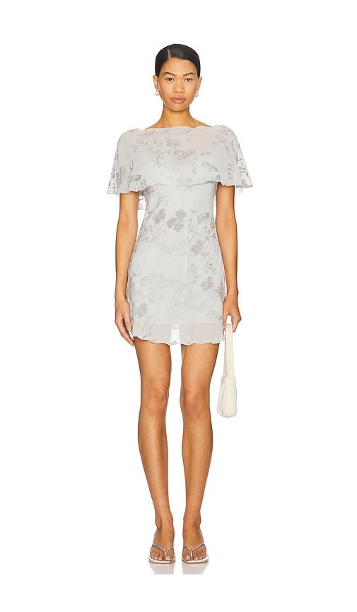 stone cold fox x revolve blaire embroidered mini dress in blue. - size m (also in xl)