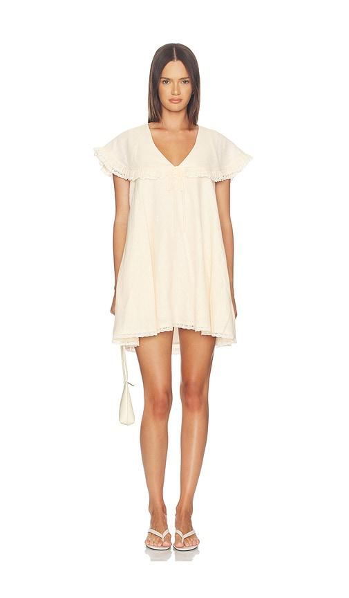 stone cold fox x revolve clarie mini dress in cream. - size l (also in m, s, xs)