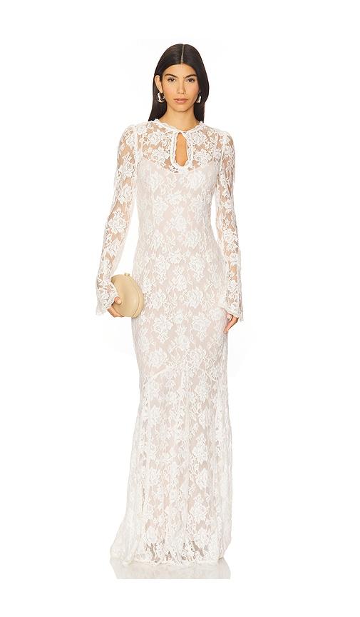 stone cold fox x revolve grace gown in ivory. - size s (also in xs, xxs)