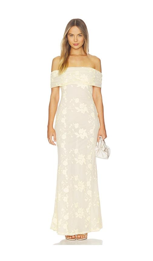 stone cold fox x revolve jessie gown in lemon. - size m (also in xxs, xs, s, xl)