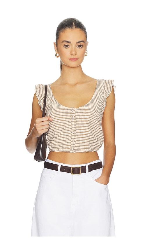stone cold fox x revolve leni top in taupe. - size l (also in m, xl)