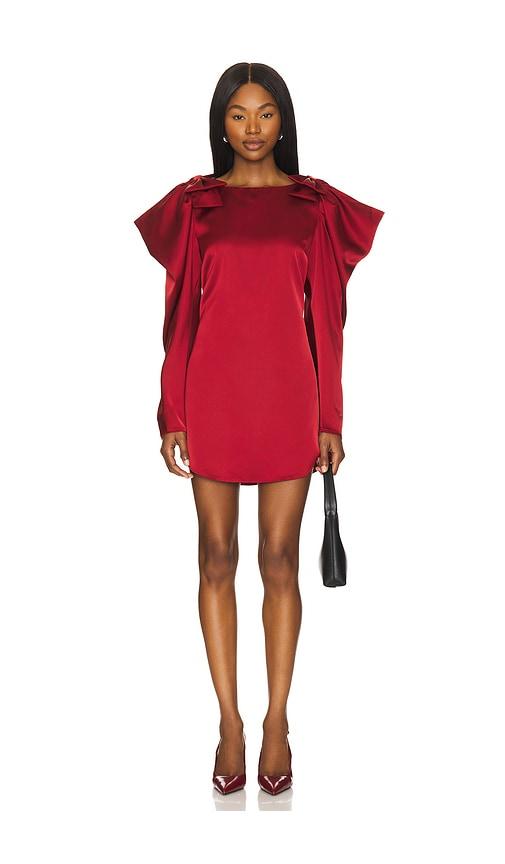 stone cold fox x revolve mila mini dress in burgundy. - size s (also in xs)