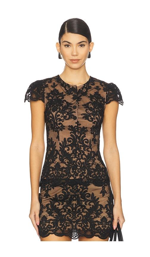 stone cold fox x revolve parker top in black. - size s (also in xs)