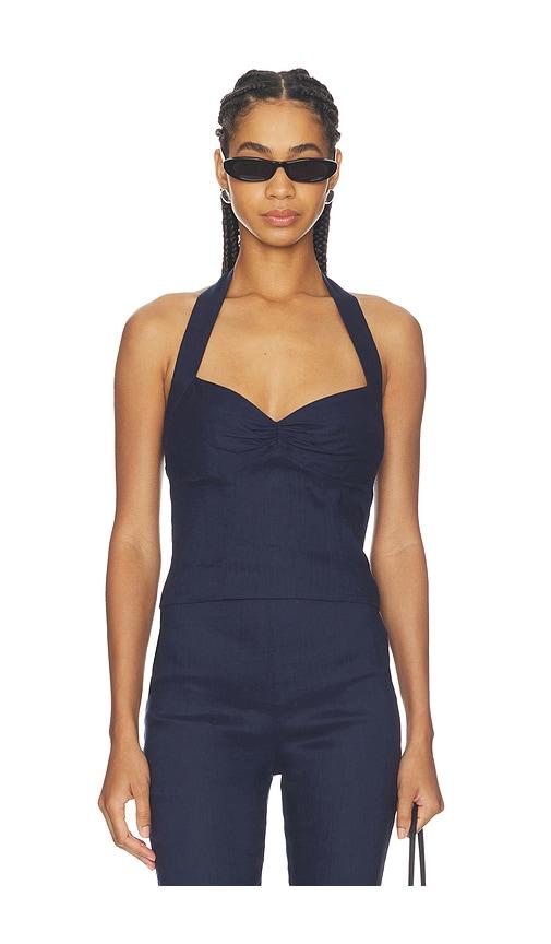 stone cold fox x revolve romie top in navy. - size l (also in m, s, xxs)