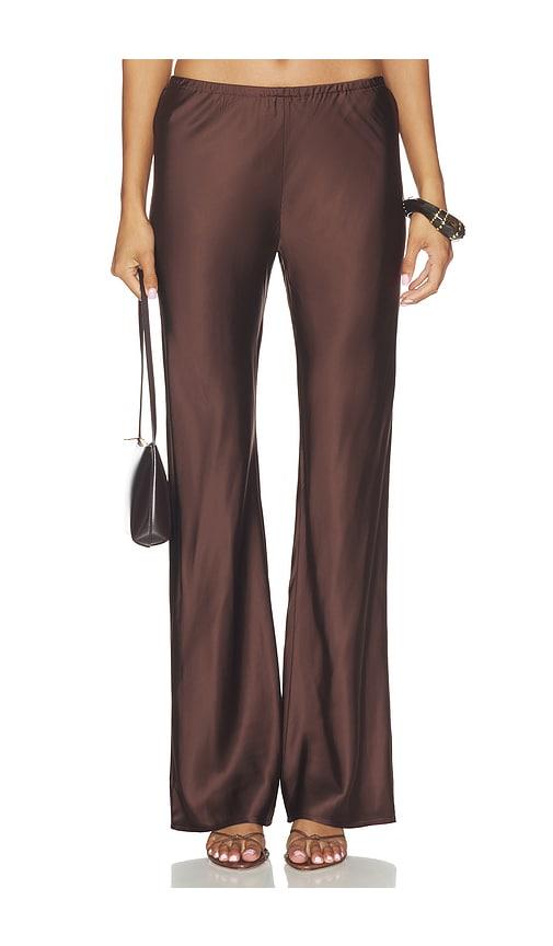 stone cold fox x revolve willow pull on pant in chocolate. - size l (also in s, m, xl)