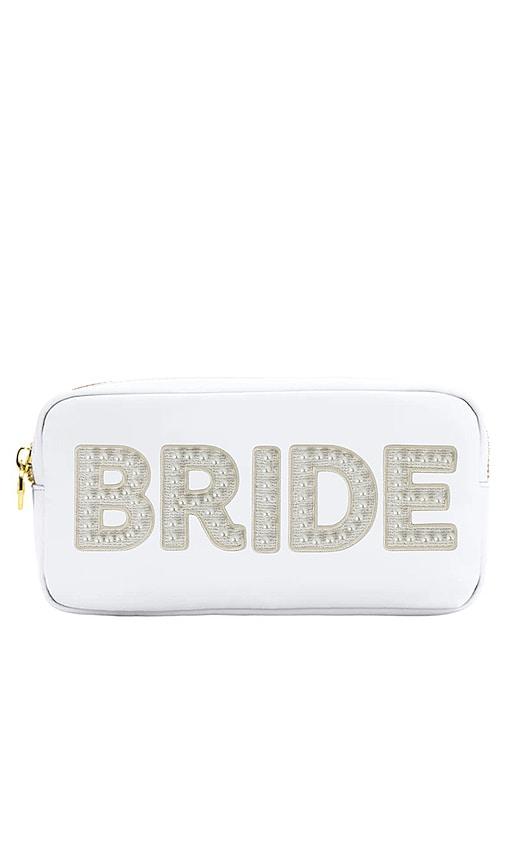 stoney clover lane bride small pouch in blanc.