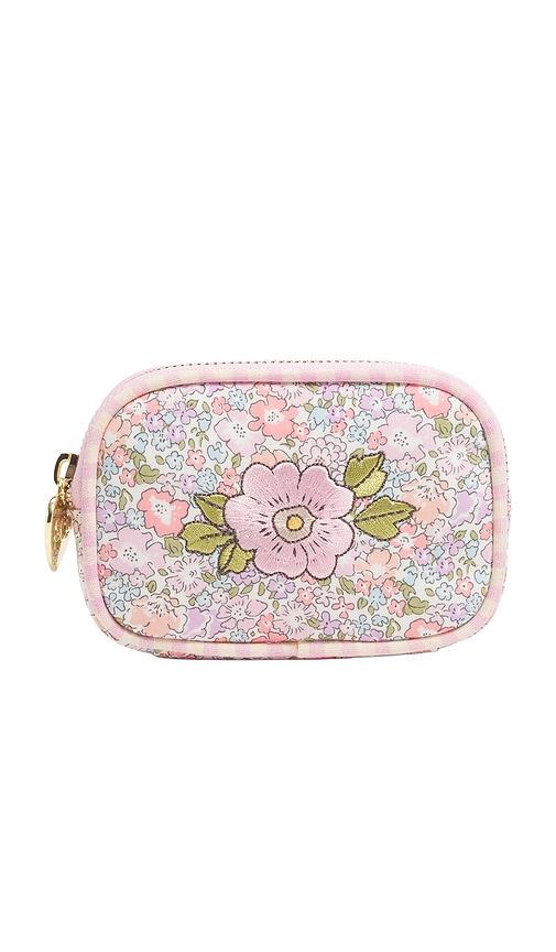 stoney clover lane embroidered micro pouch in michelle liberty.