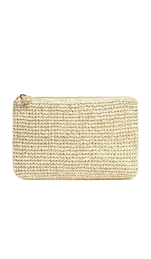 stoney clover lane flat pouch in natural.