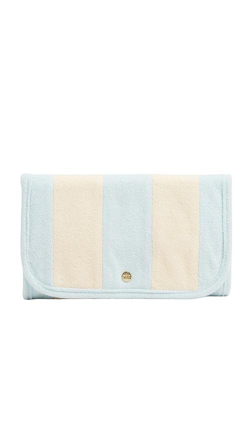 stoney clover lane jewelry roll in blue & white stripe.