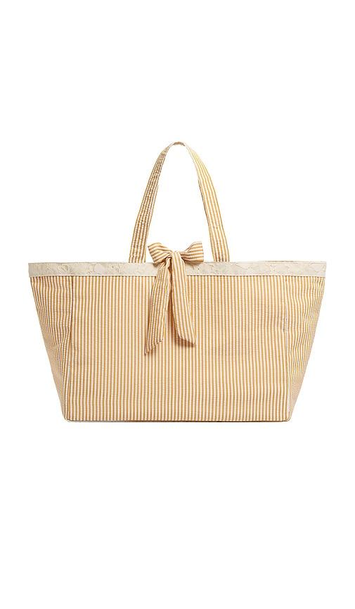 stoney clover lane large everything tote in yellow.