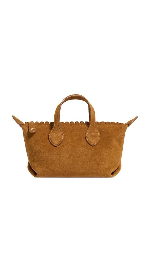 stoney clover lane leather pittsford pouchette crossbody bag in tan.