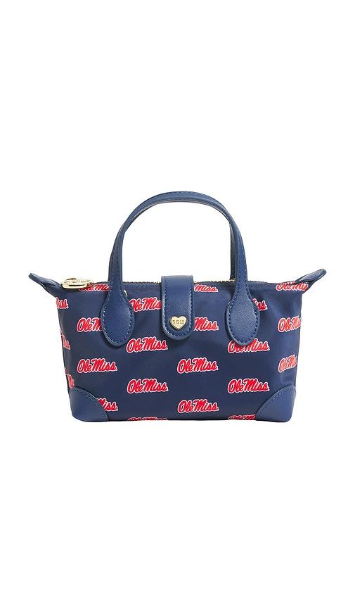stoney clover lane ole miss printed nylon pouchette crossbody in navy.