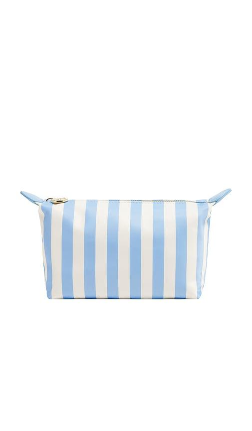 stoney clover lane small pouchette in periwinkle stripes.