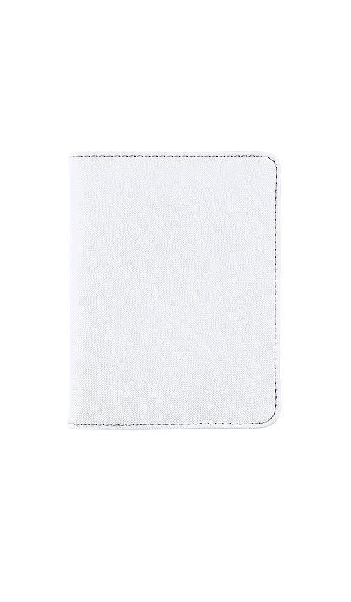 stoney clover lane textured passport case in blanc.