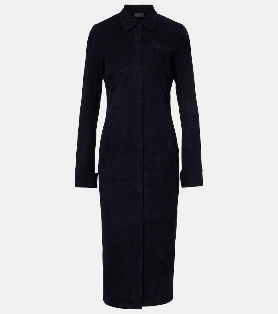 stouls becky suede shirtdress