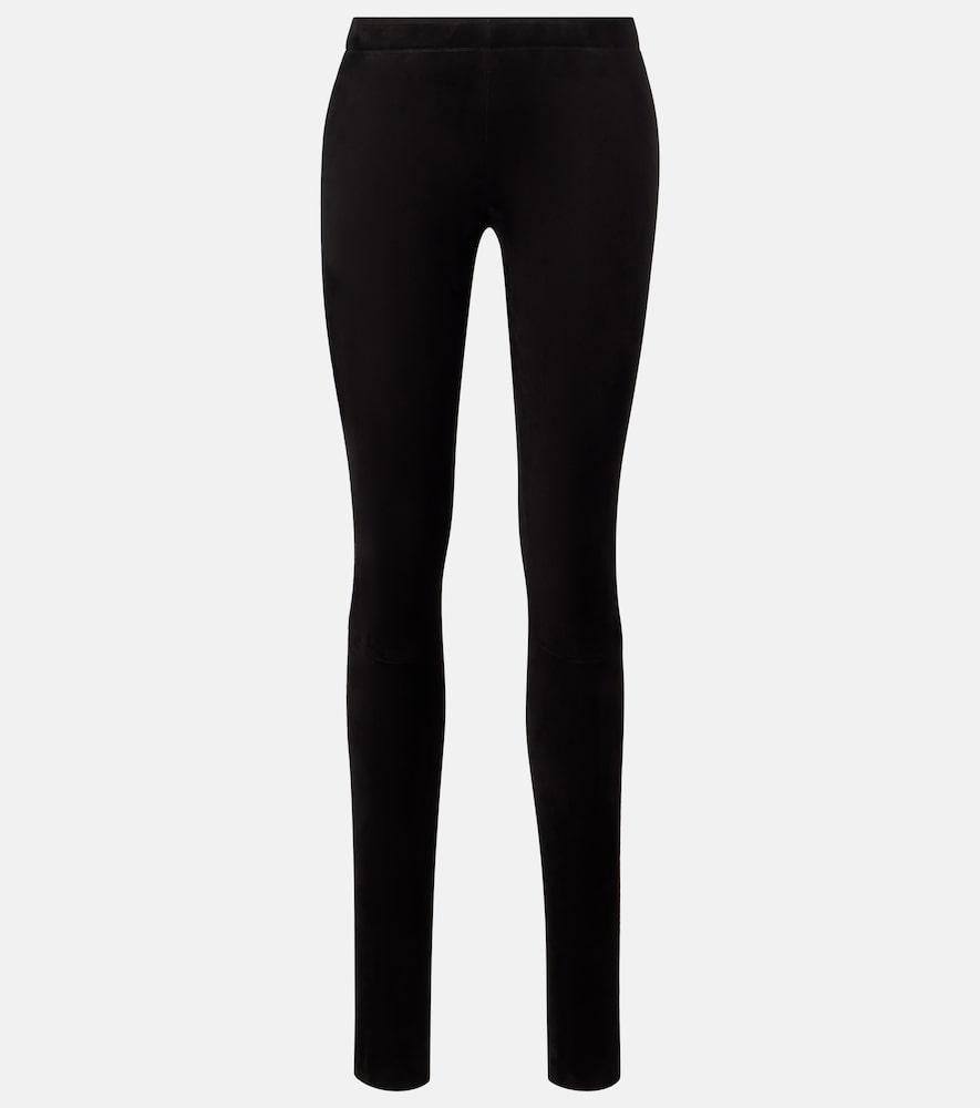 stouls carolyn mid-rise suede leggings