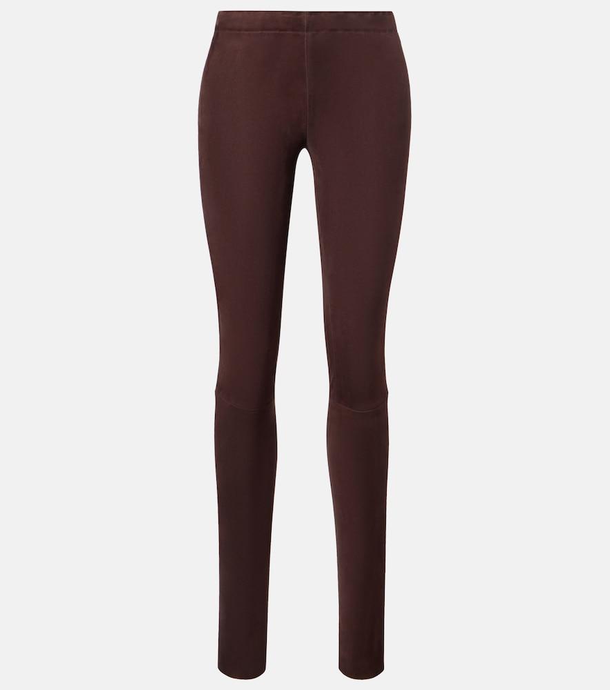 stouls carolyn mid-rise suede leggings