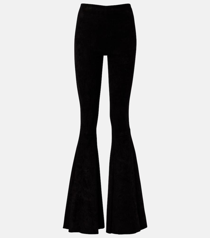 stouls cherilyn suede flared pants