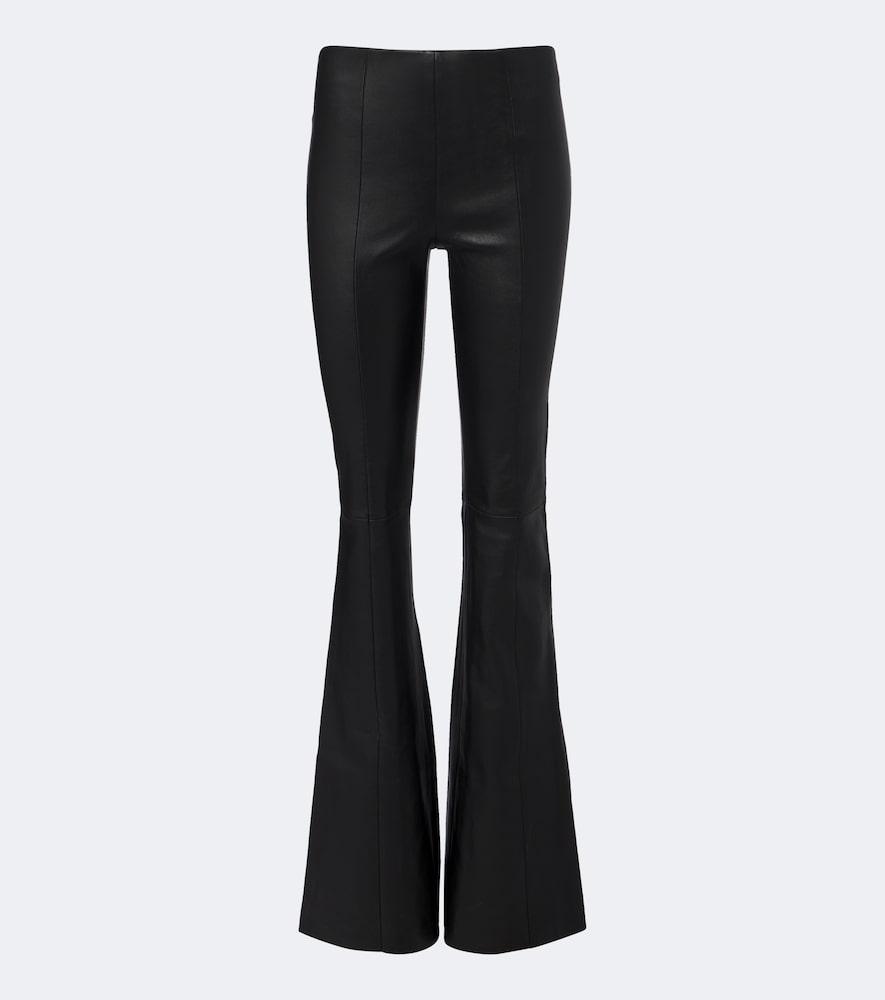 stouls gege leather flared pants