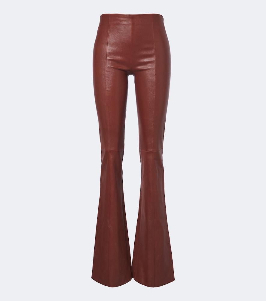stouls gege leather flared pants