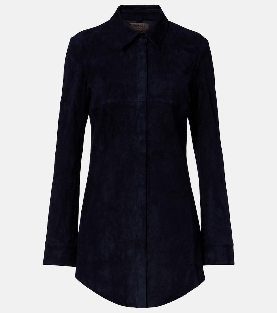 stouls geraldine suede shirt dress