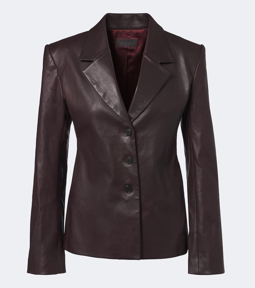 stouls helly leather blazer