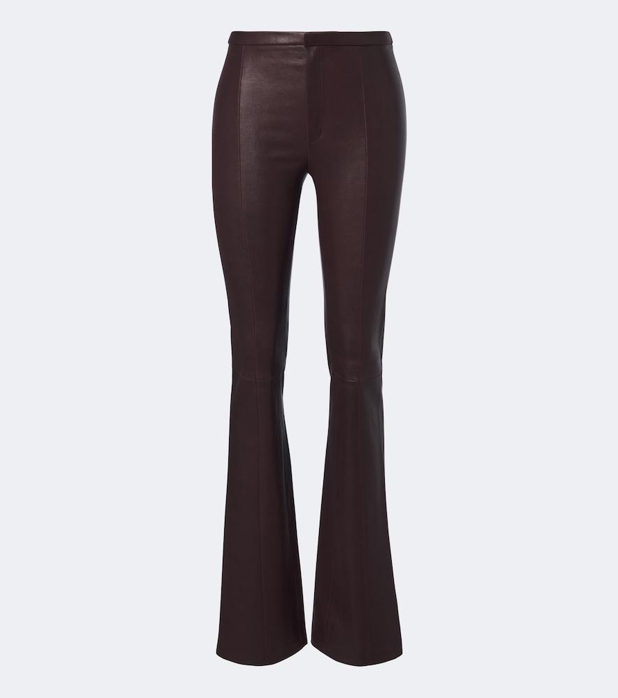 stouls icham leather flared pants