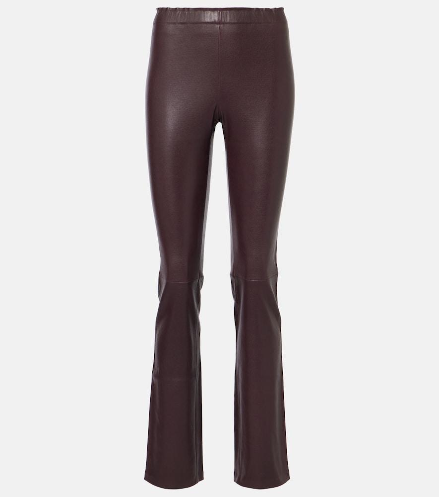 stouls jp long flared leather leggings
