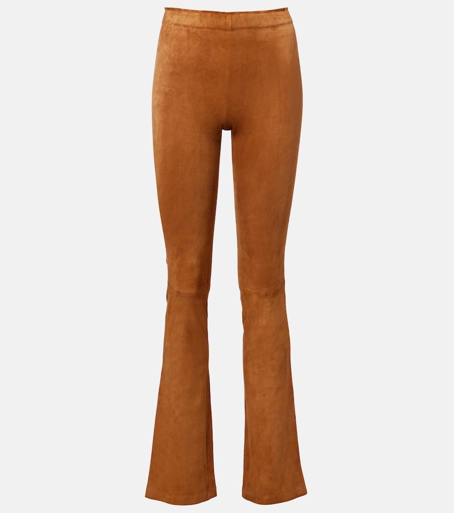stouls jp long suede flared pants