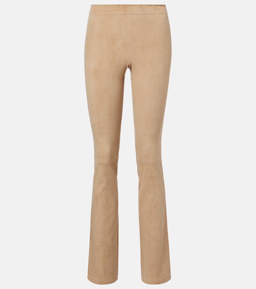 stouls jp long suede flared pants