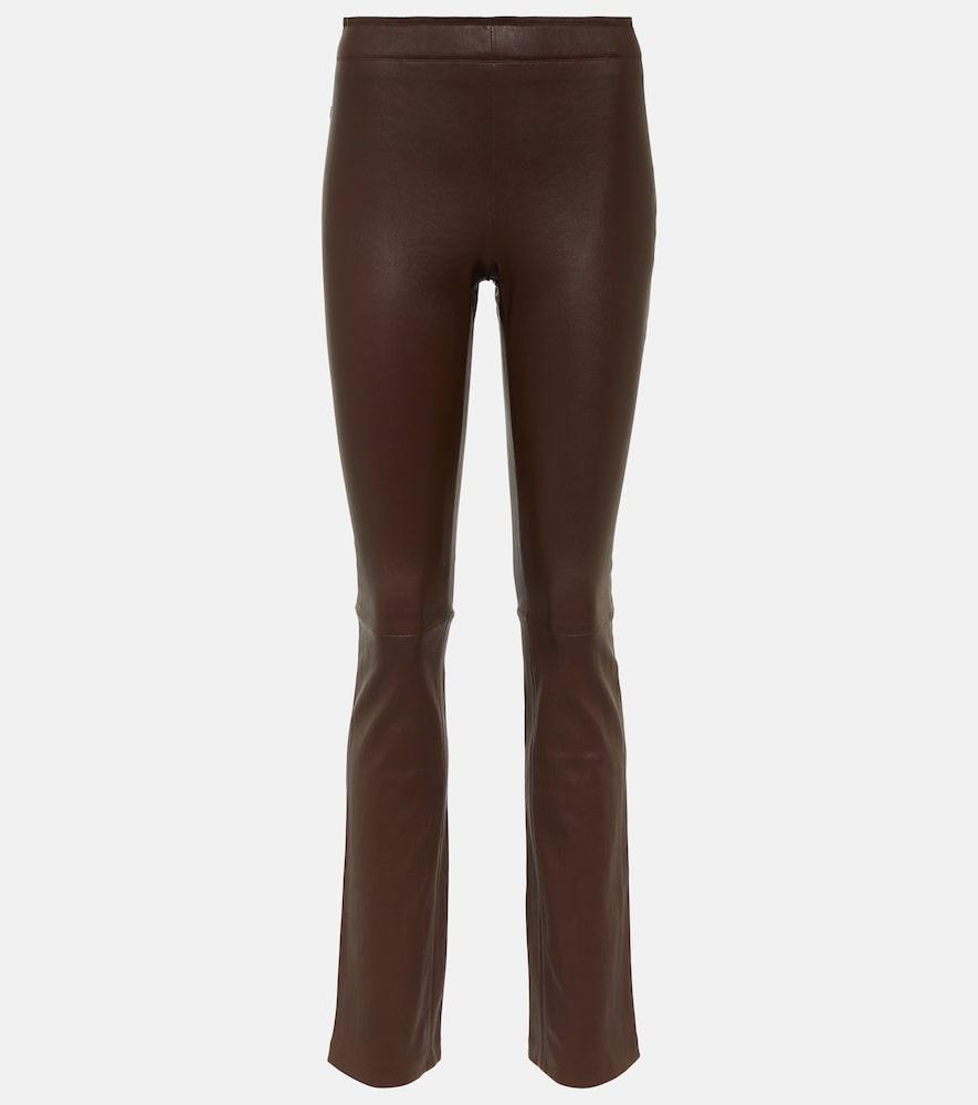 stouls leather bootcut pants