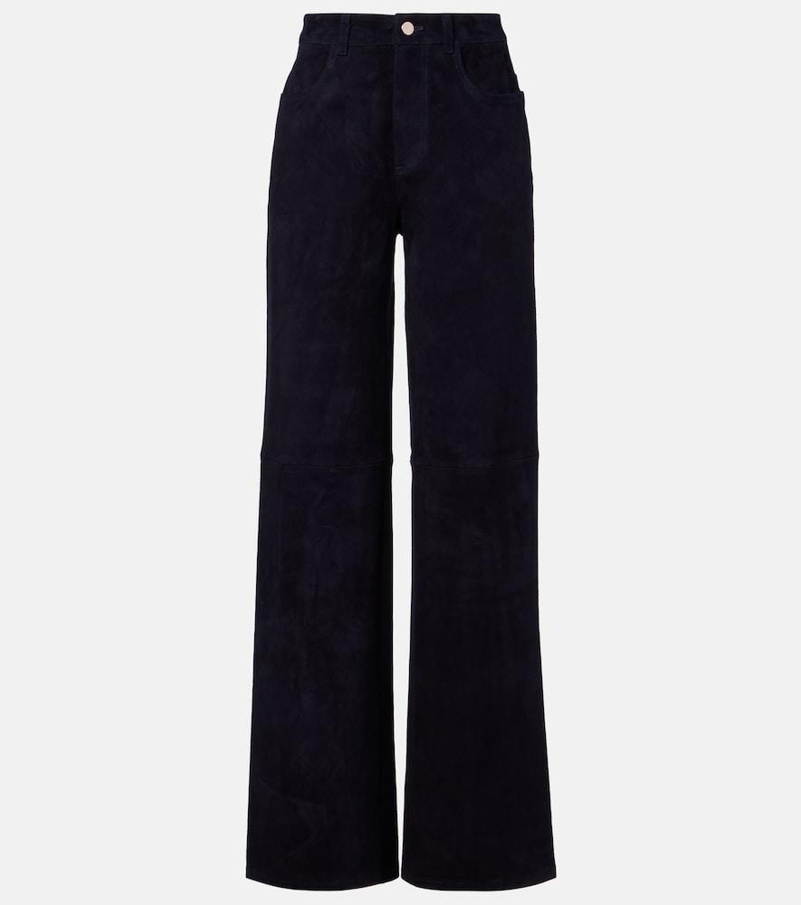 stouls mytheo high-rise suede wide-leg pants