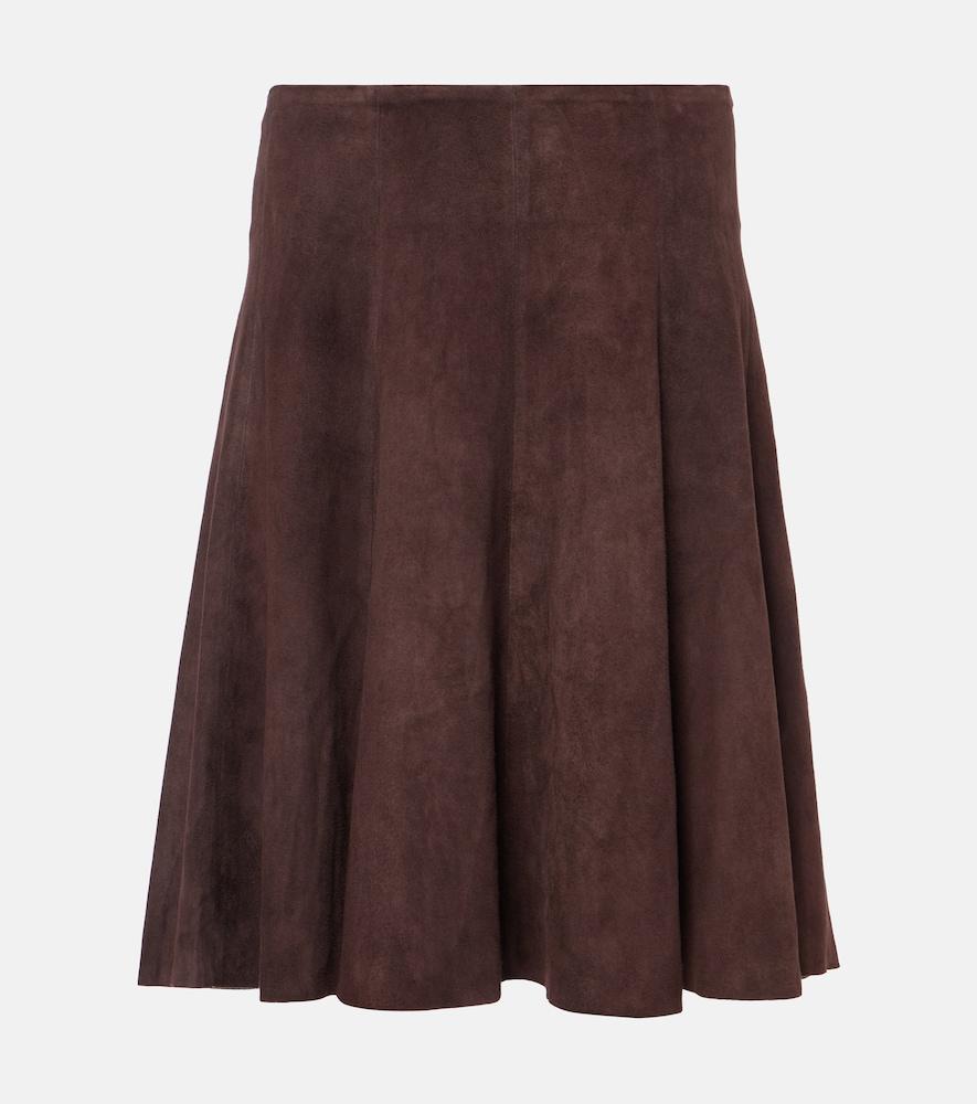 stouls rosalba suede midi skirt