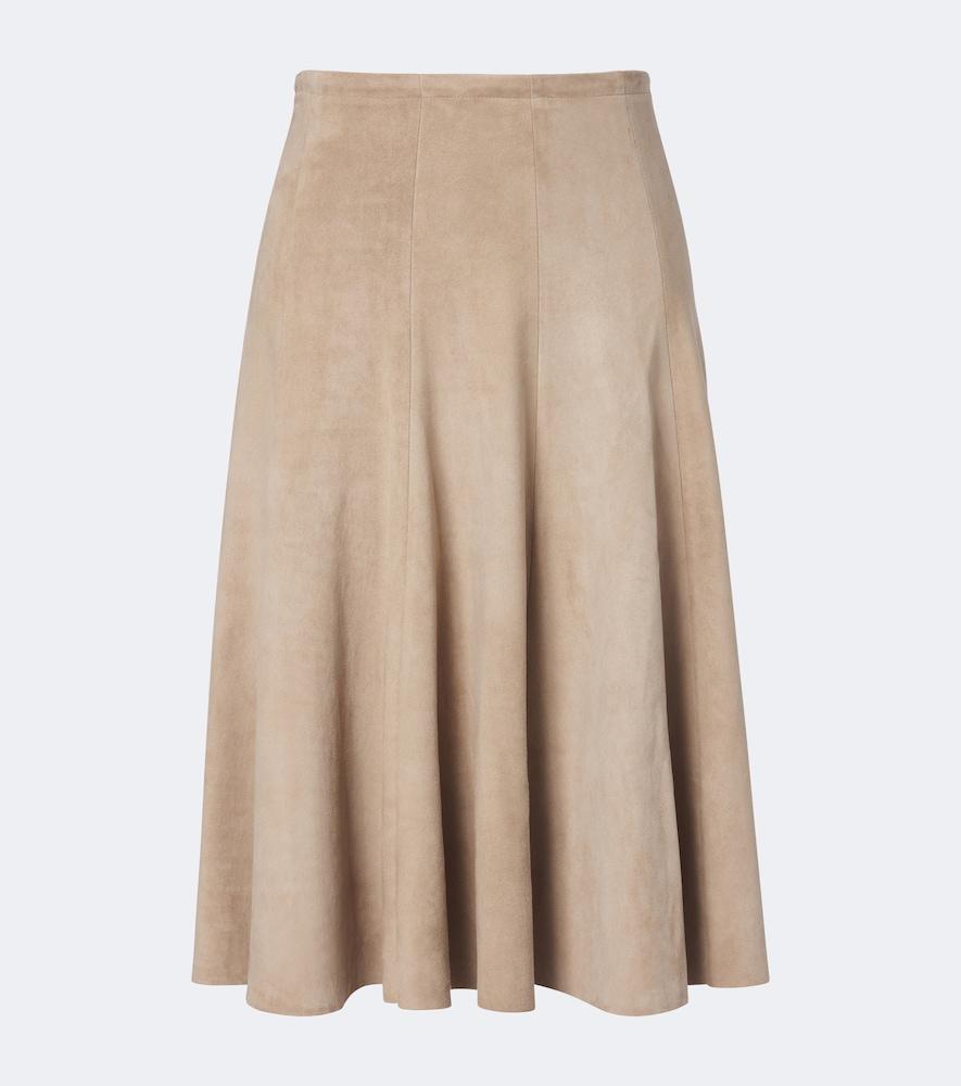stouls sabrina suede midi skirt