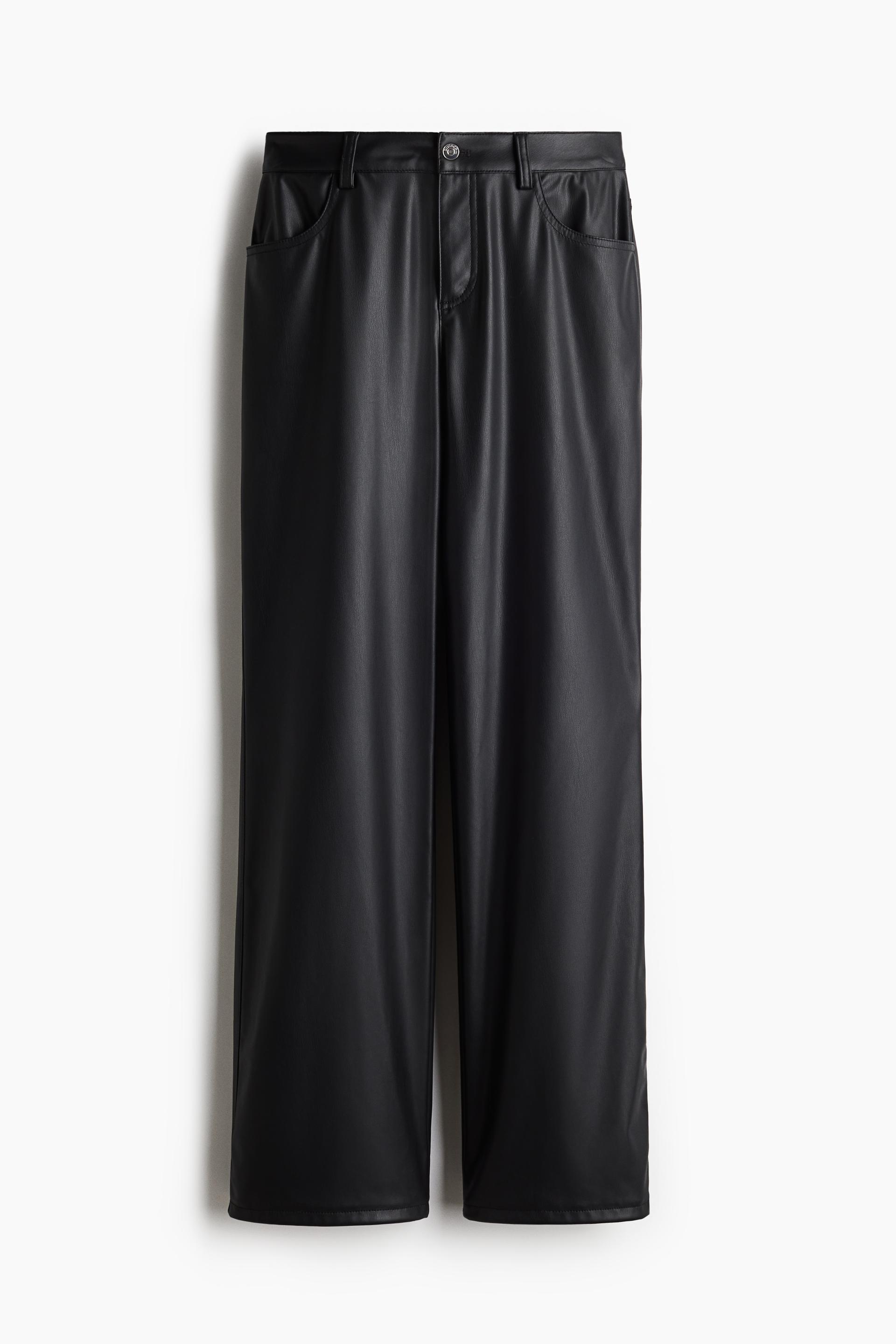 straight coated pants