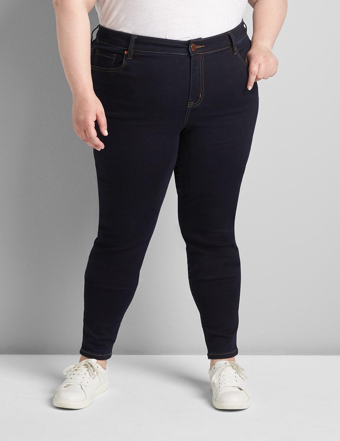 straight fit high-rise sateen skinny jean