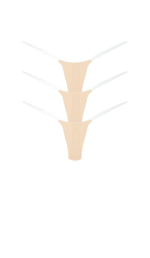 stringys 3-pack nude invisible underwear in nude. - size l (also in m, s, xl, xs, xxs)