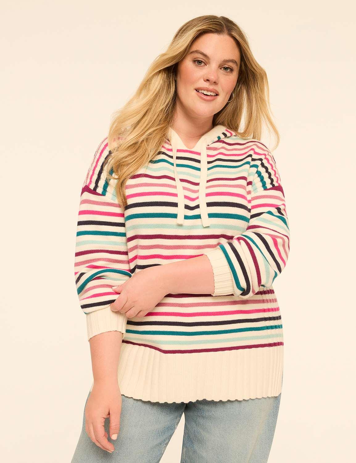 striped hoodie sweater