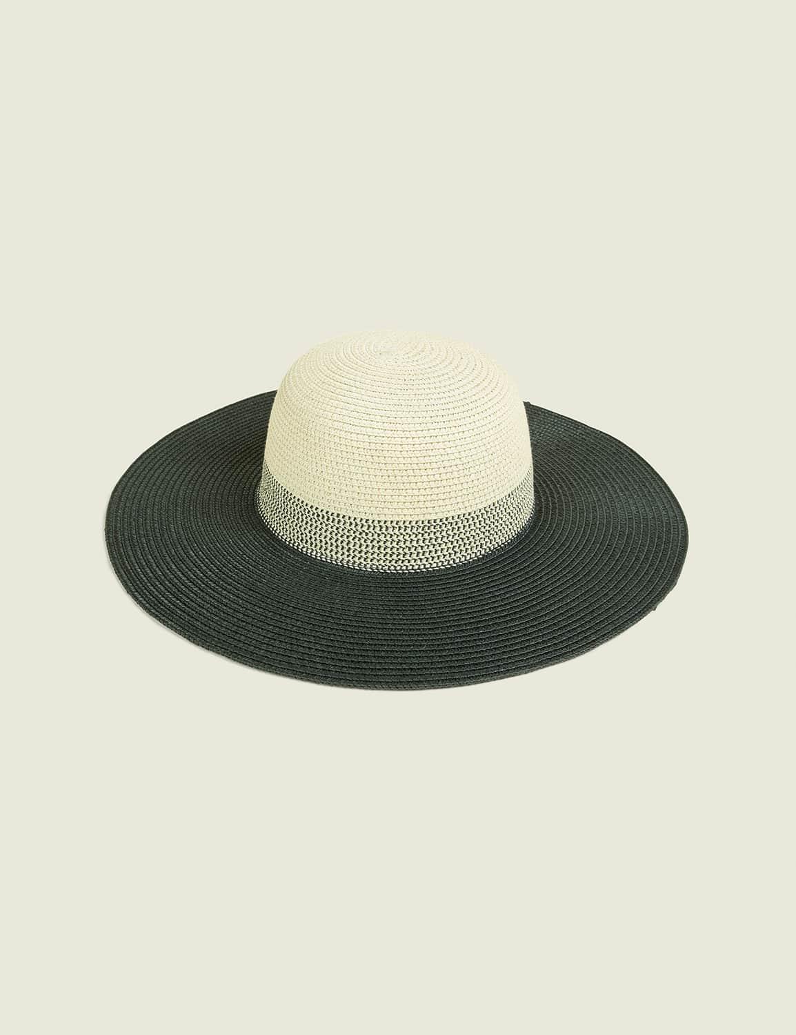 striped straw hat