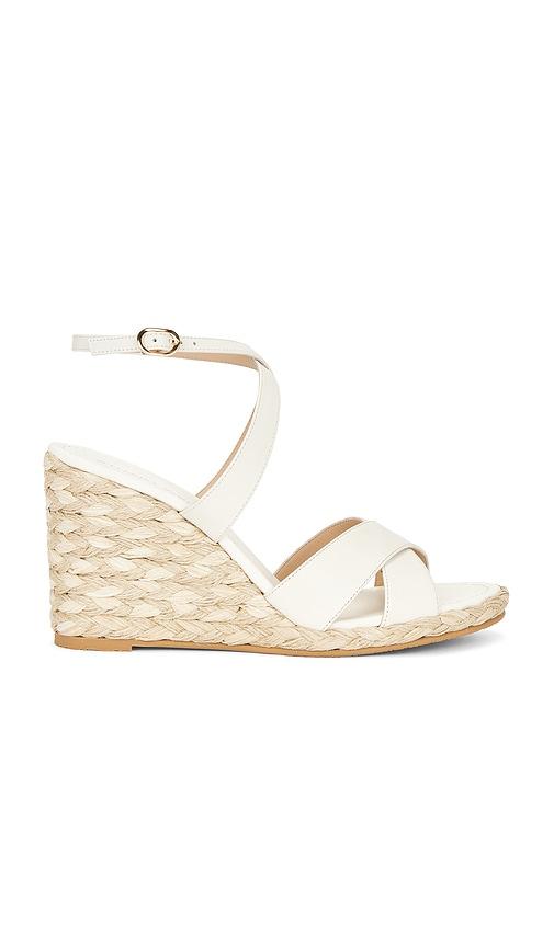 stuart weitzman alyssa wedge sandal in cream. - size 8 (also in 9, 8.5, 9.5)