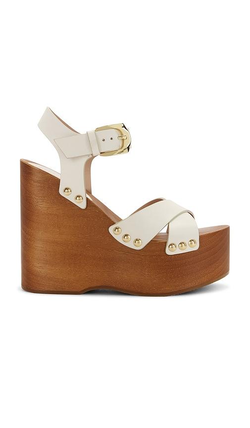 stuart weitzman kate clog sandal in cream. - size 6.5 (also in 7, 8.5, 9)