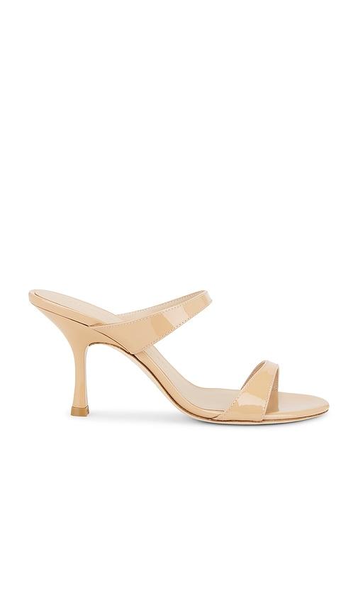 stuart weitzman nudist 85 slide in tan. - size 6 (also in 9, 6.5, 7)