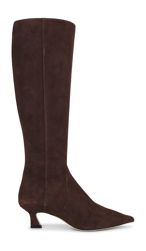 stuart weitzman vinnie zip boot 50 in brown. - size 7 (also in 7.5, 8)