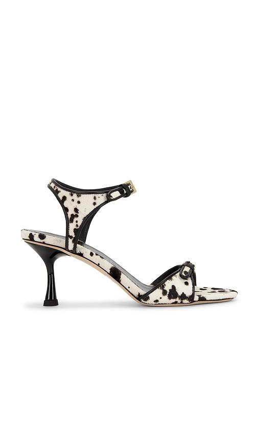 studio amelia alto 70 sandal in black,ivory. - size 37 (also in 38, 39, 40)