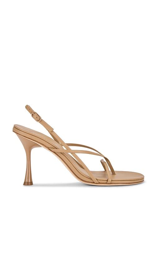 studio amelia wishbone 90 heel in beige. - size 38 (also in 39, 40)